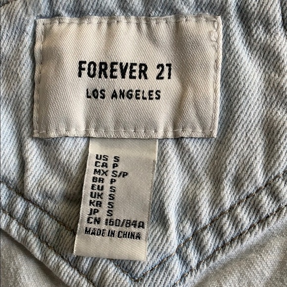 Forever 21 Denim Jumper Skirt Overalls Style - Picture 9 of 9